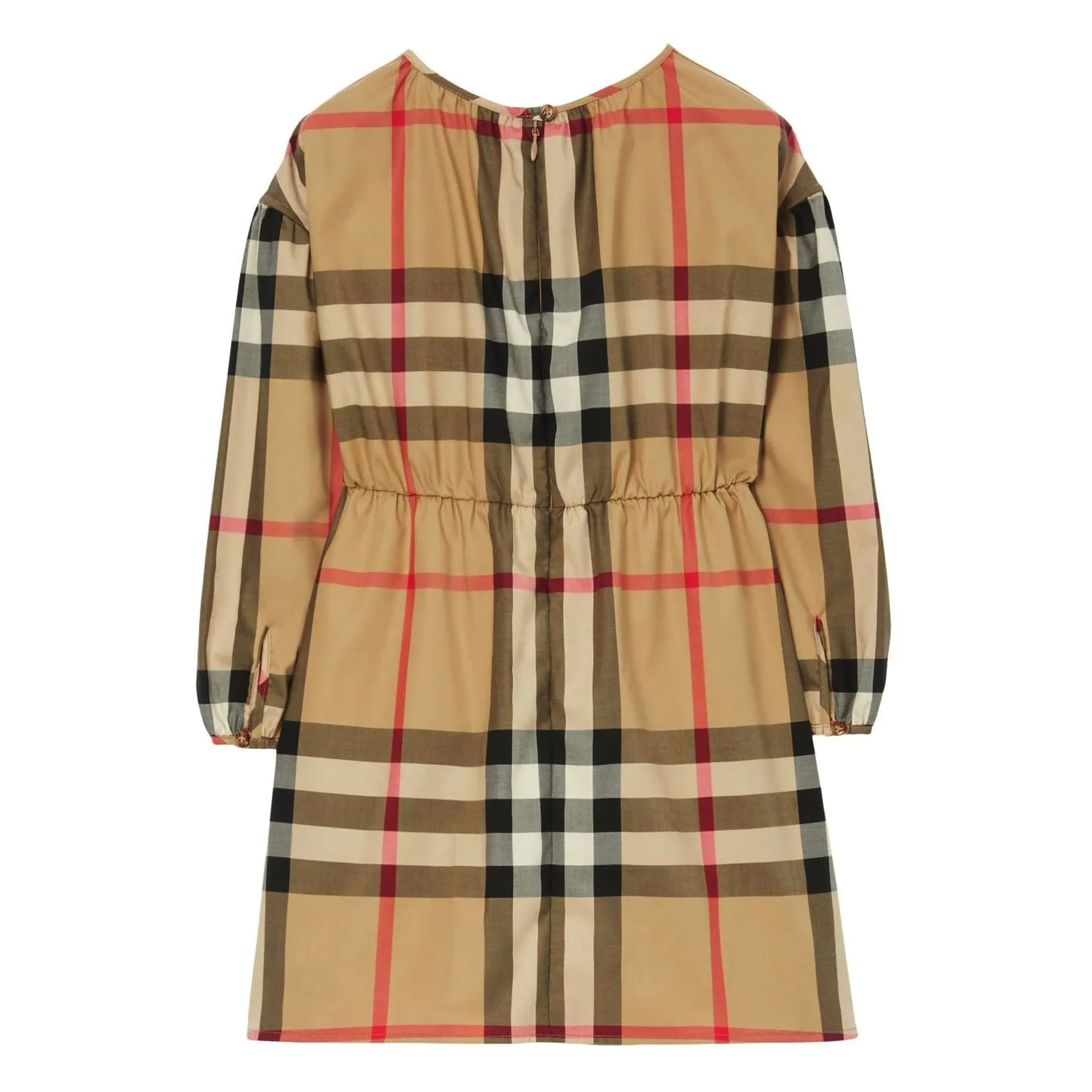 Beige Check Dress
