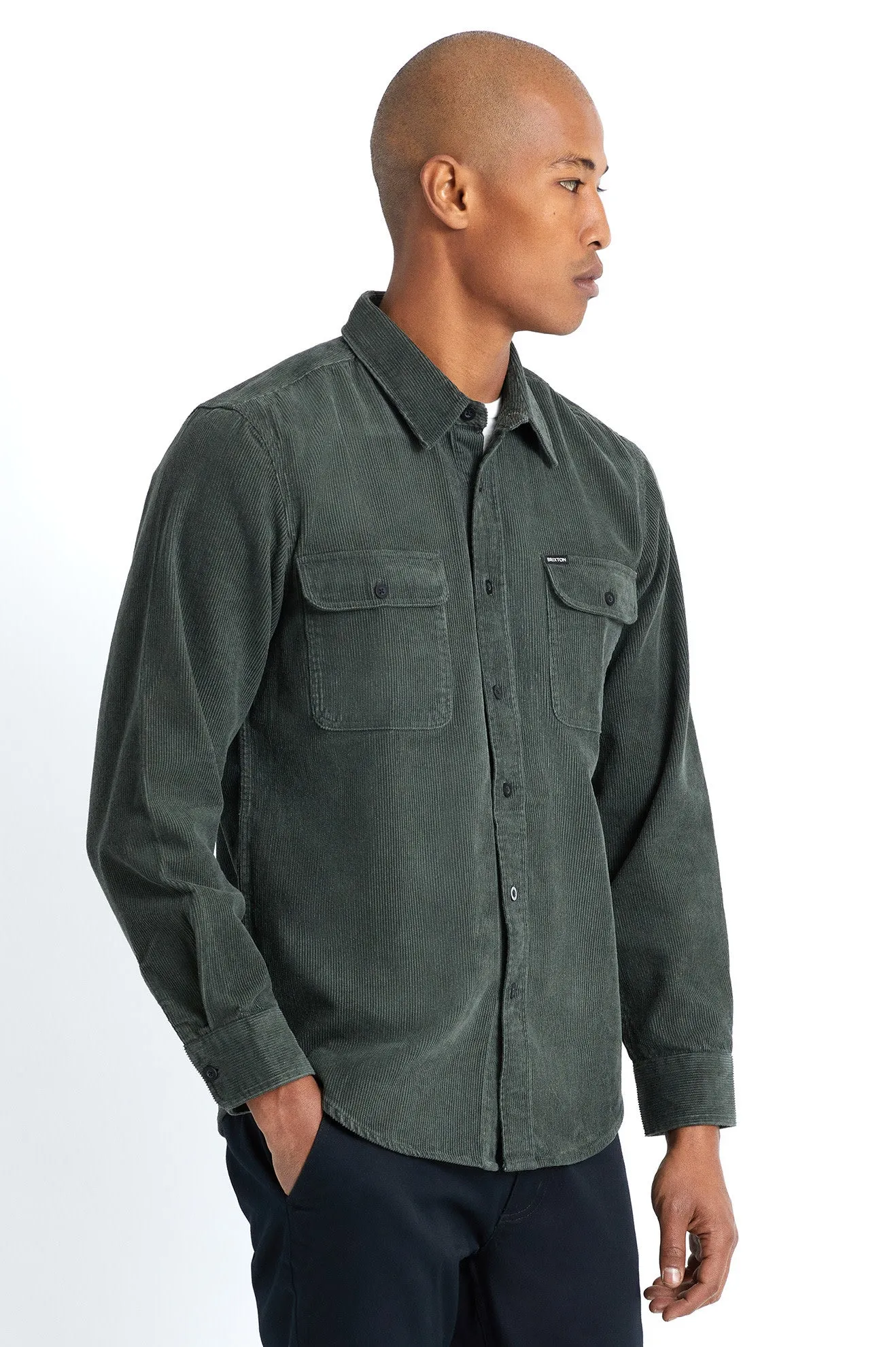 Bowery L/S Corduroy - Hunter Green