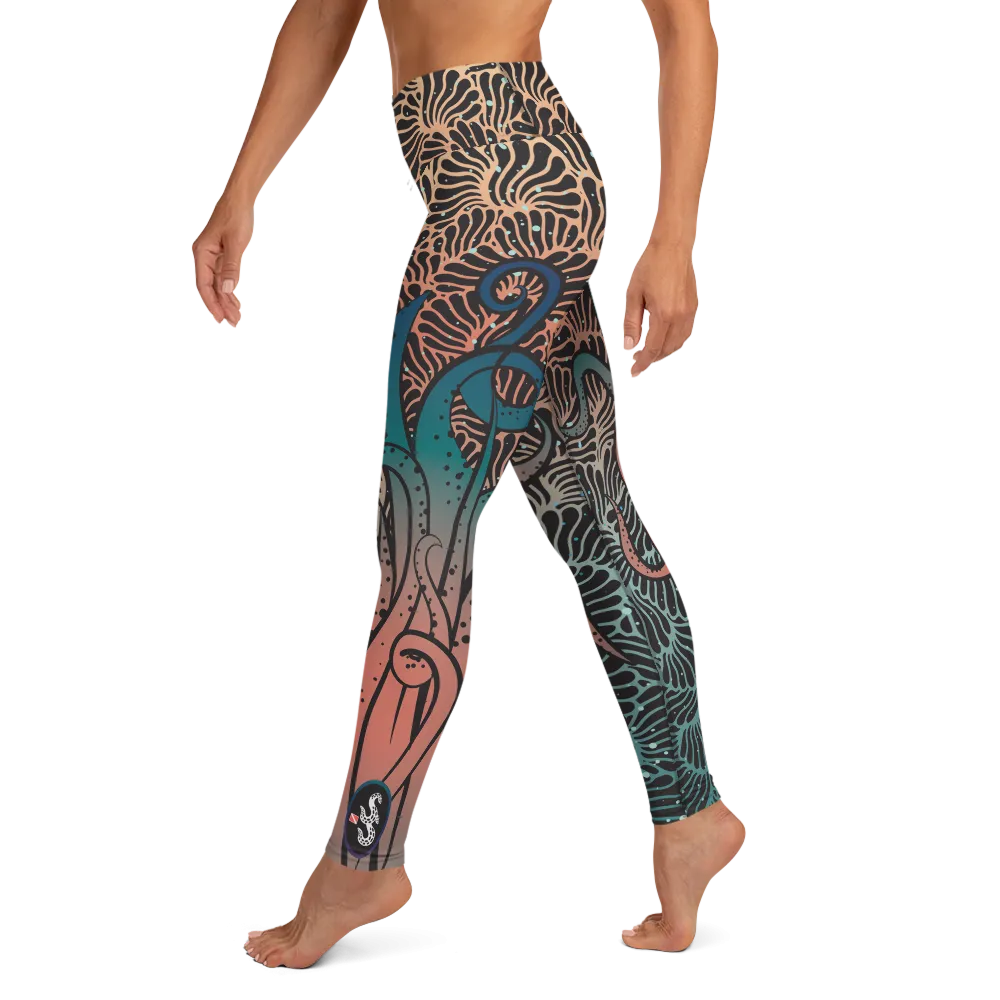 Camouflage Octopus Leggings - High Waist (Warehouse)