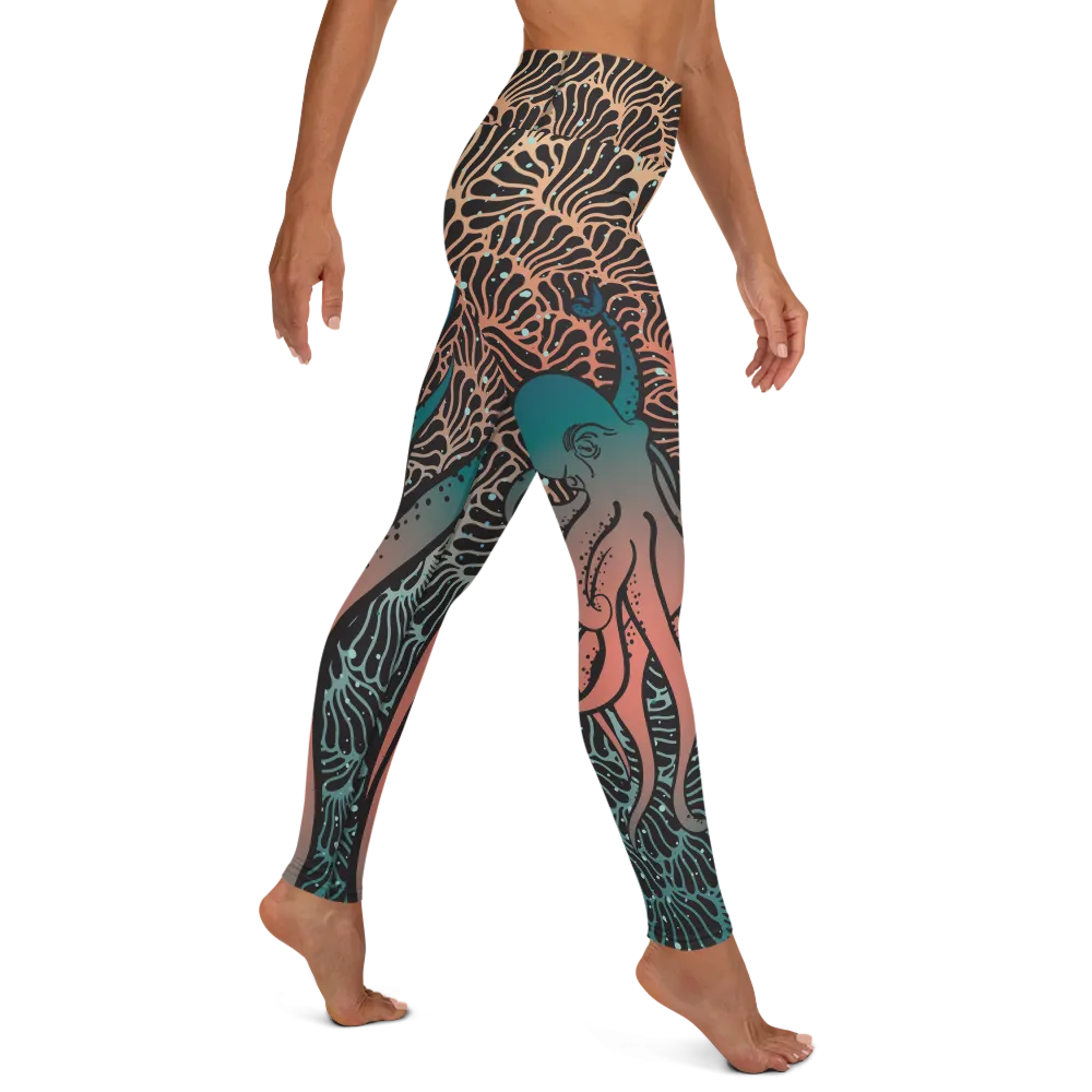 Camouflage Octopus Leggings - High Waist (Warehouse)