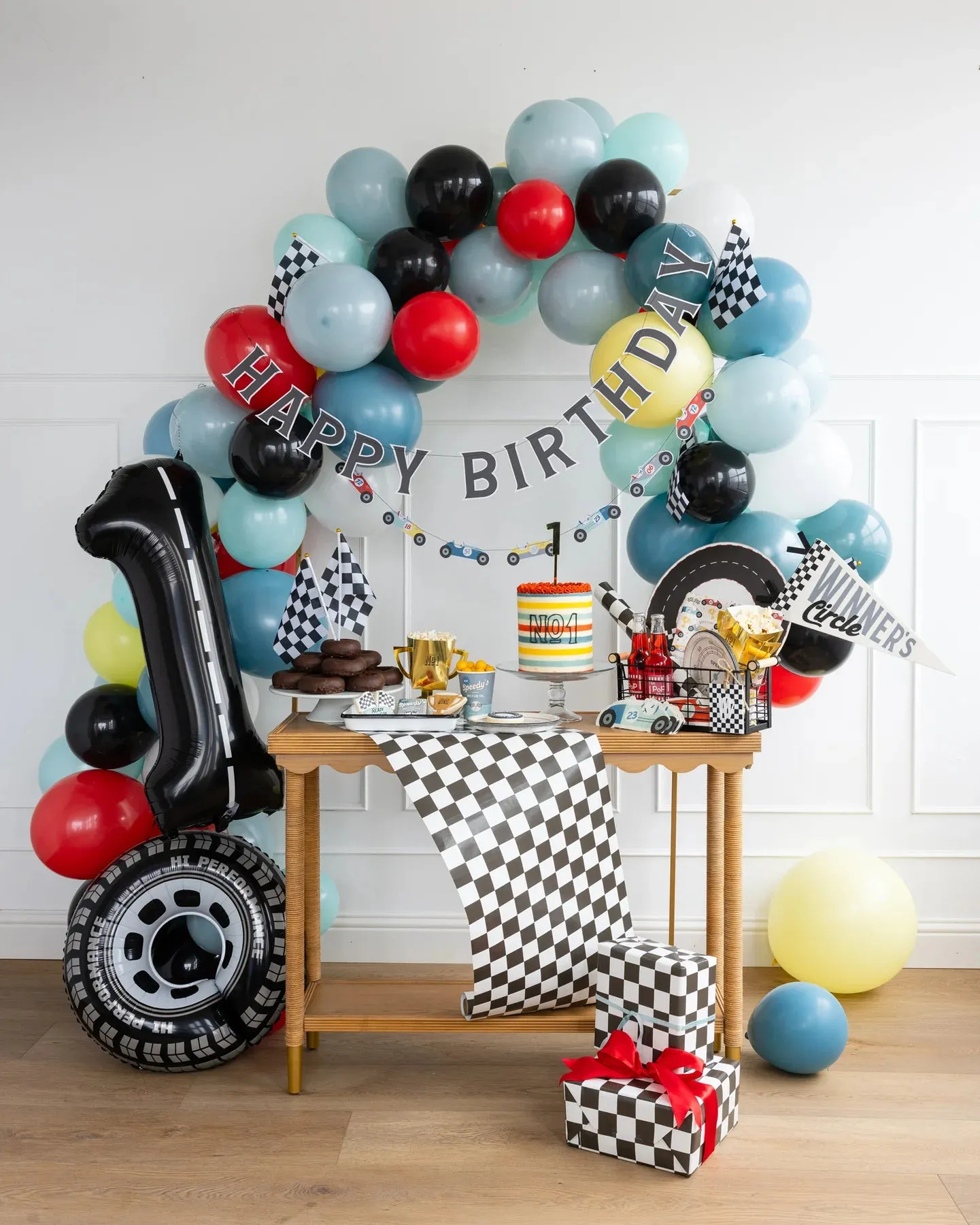 Checkered Flag Table Runner