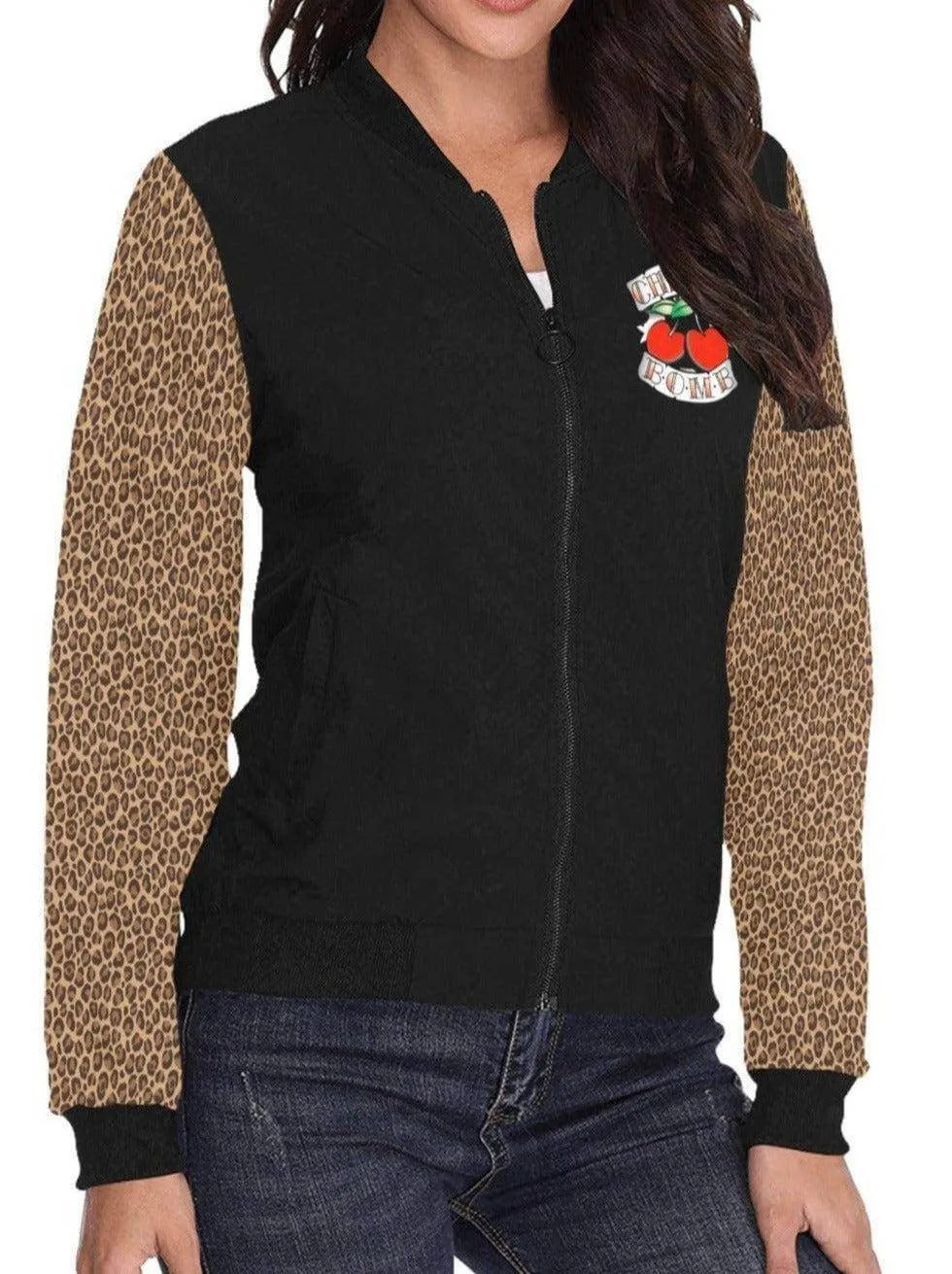 Cherry Bomb Womens Bomber Jacket