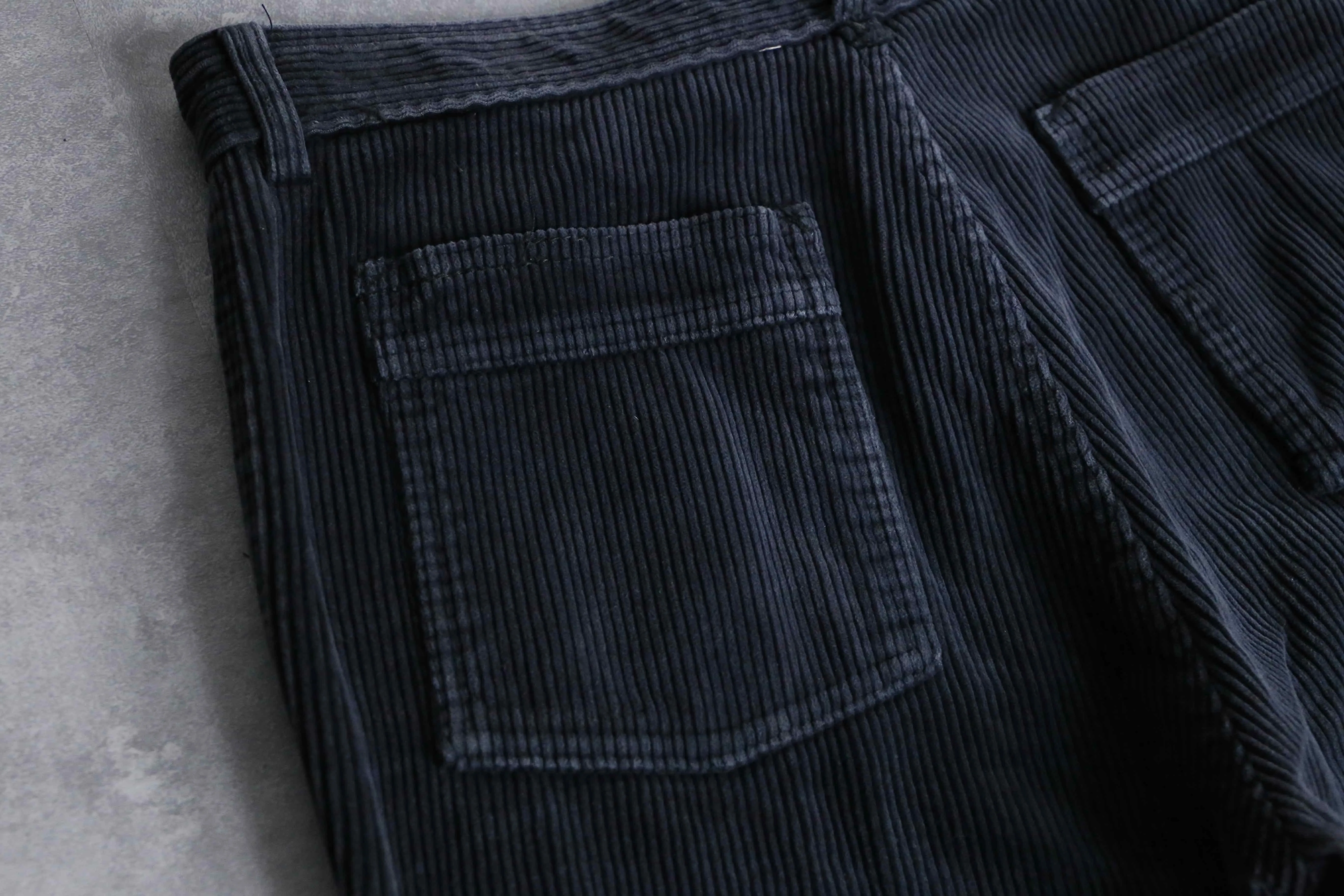 dark navy corduroy semi-flare pants