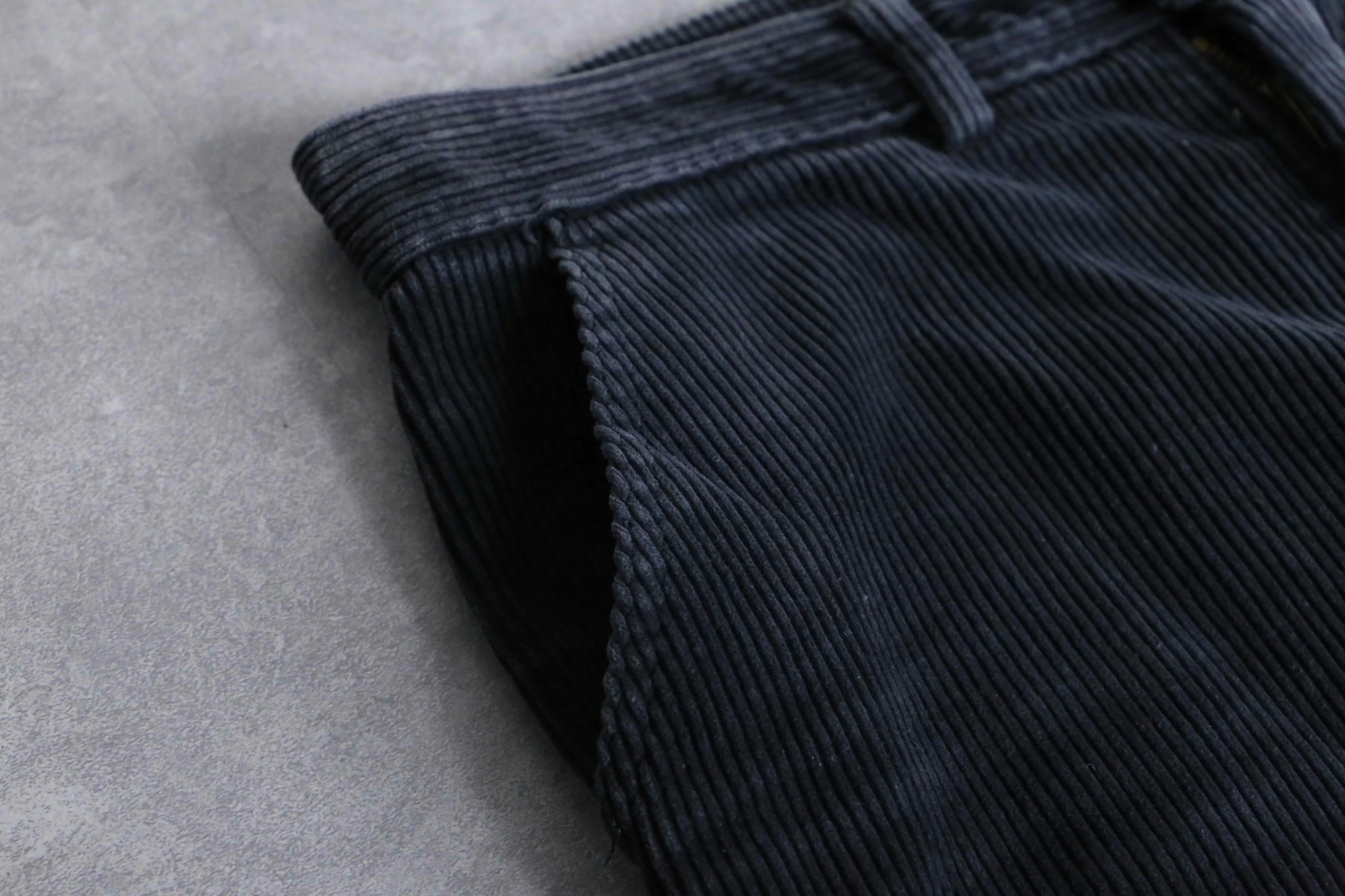 dark navy corduroy semi-flare pants