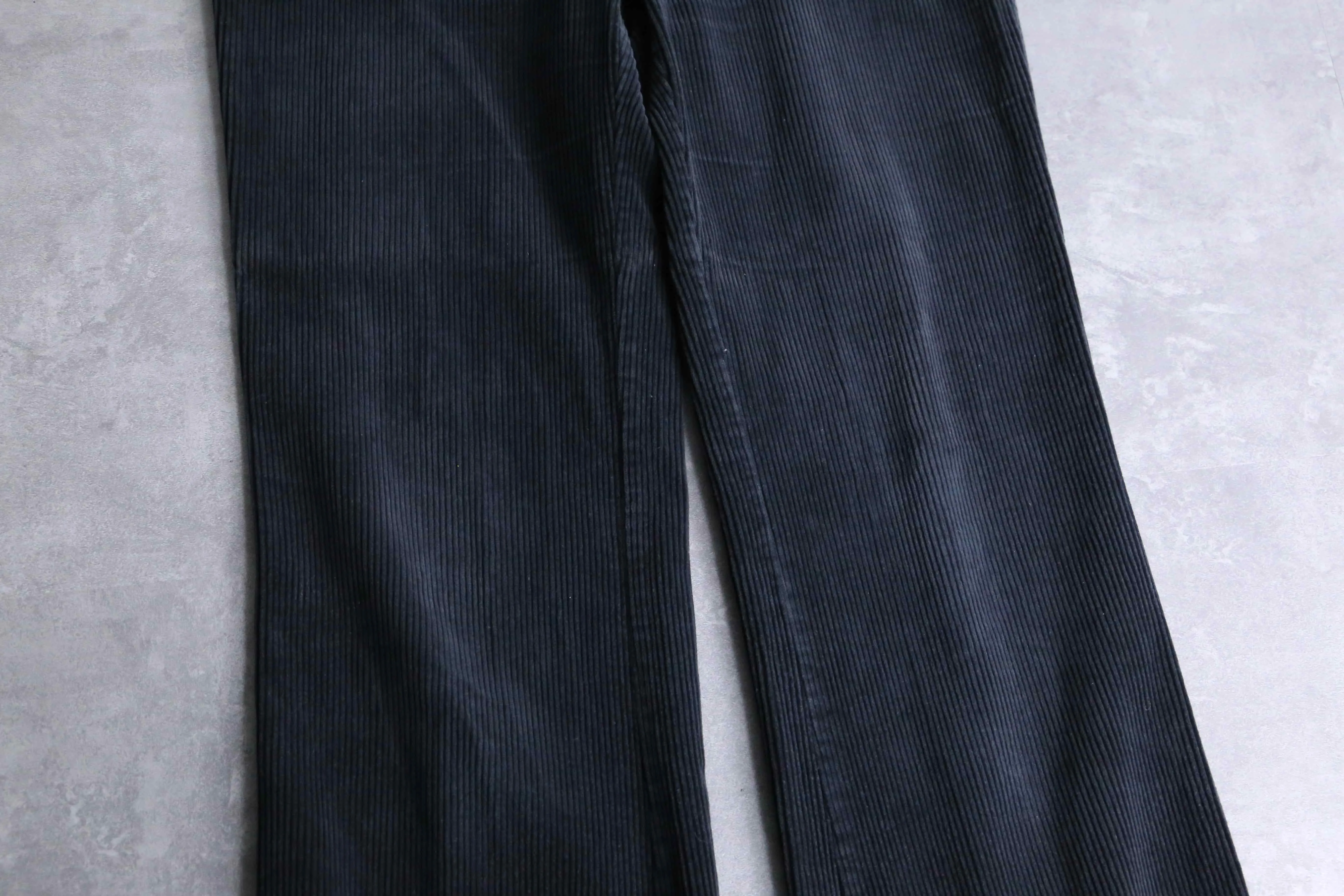 dark navy corduroy semi-flare pants