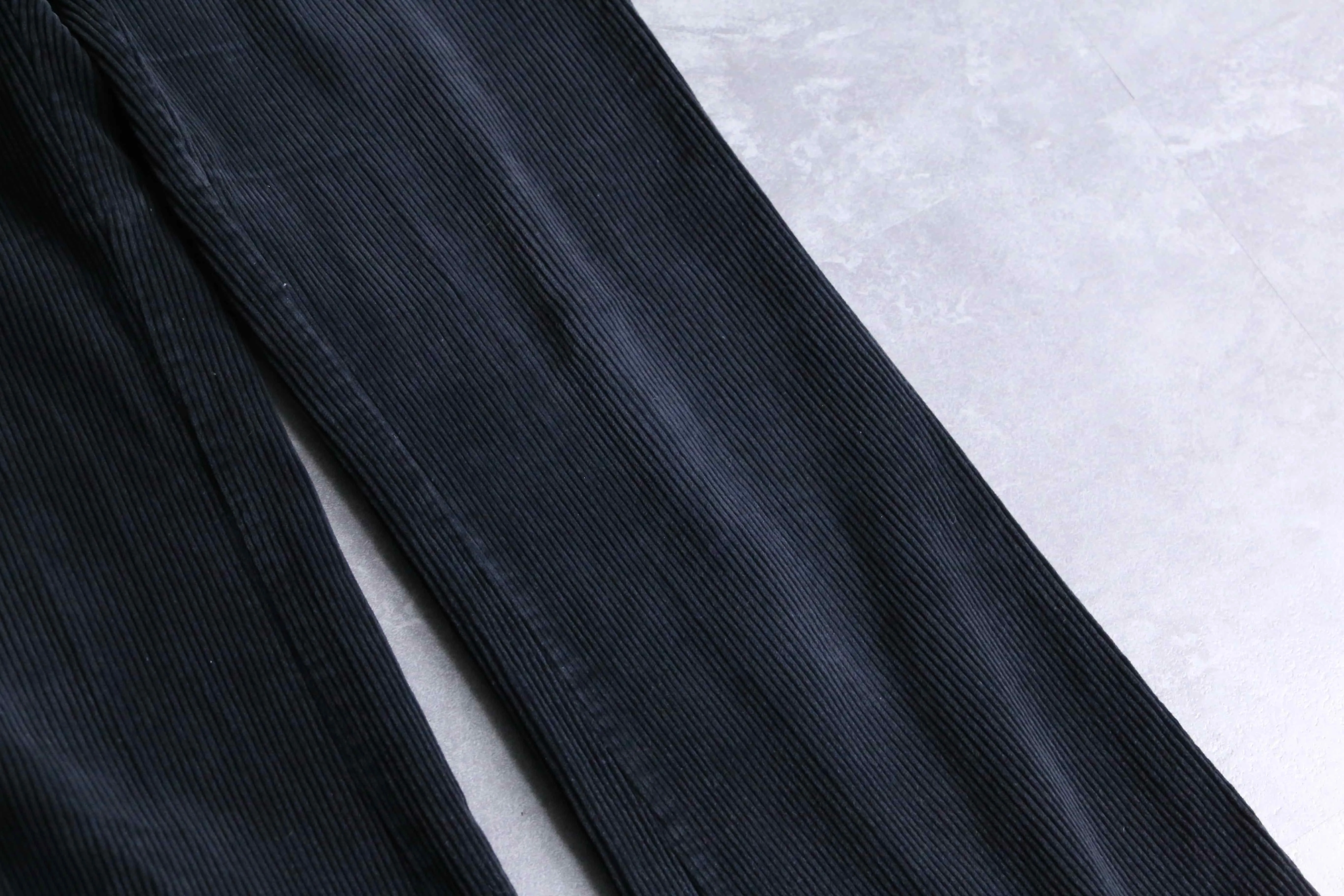 dark navy corduroy semi-flare pants