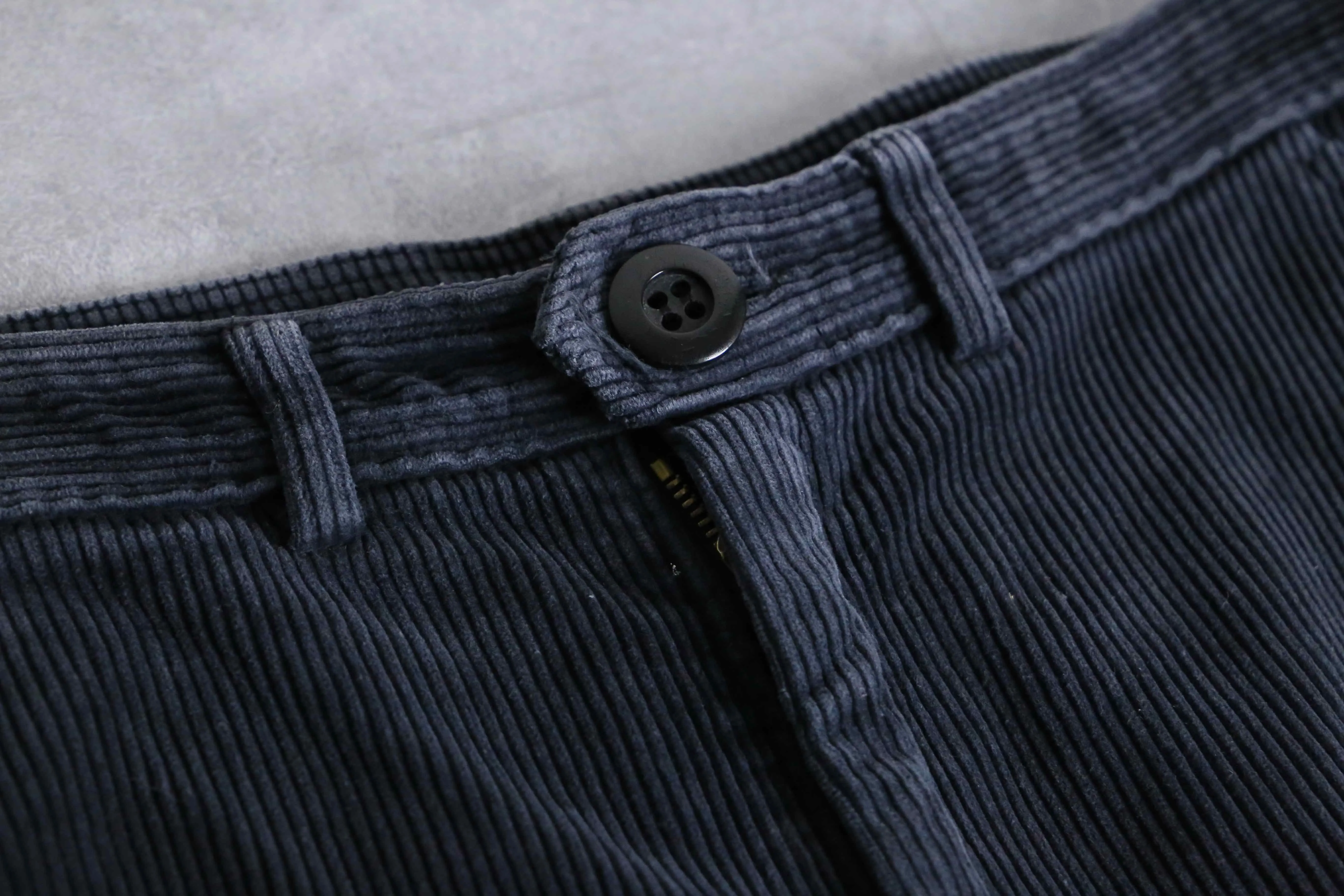 dark navy corduroy semi-flare pants