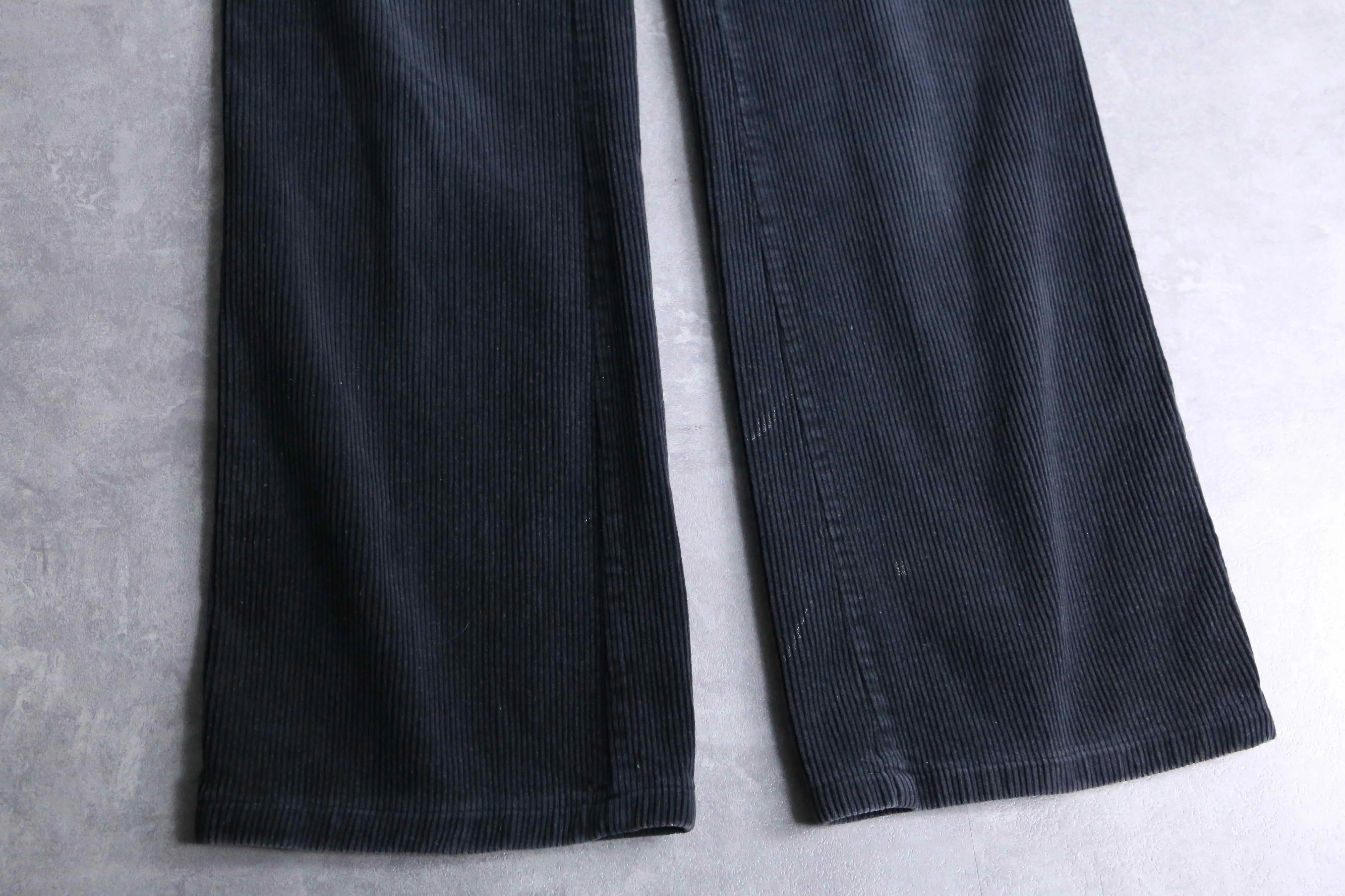 dark navy corduroy semi-flare pants