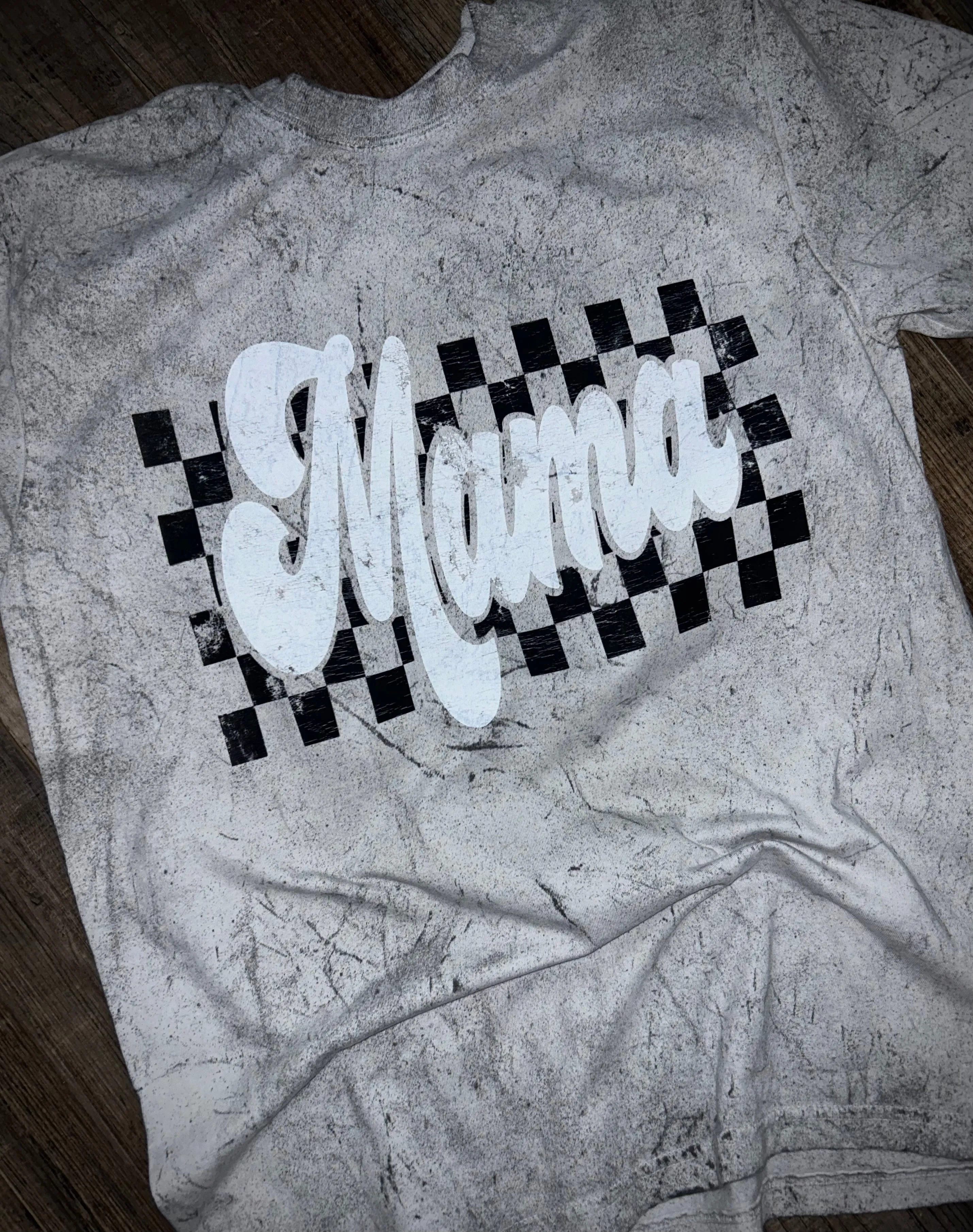Distressed Checkered Mama