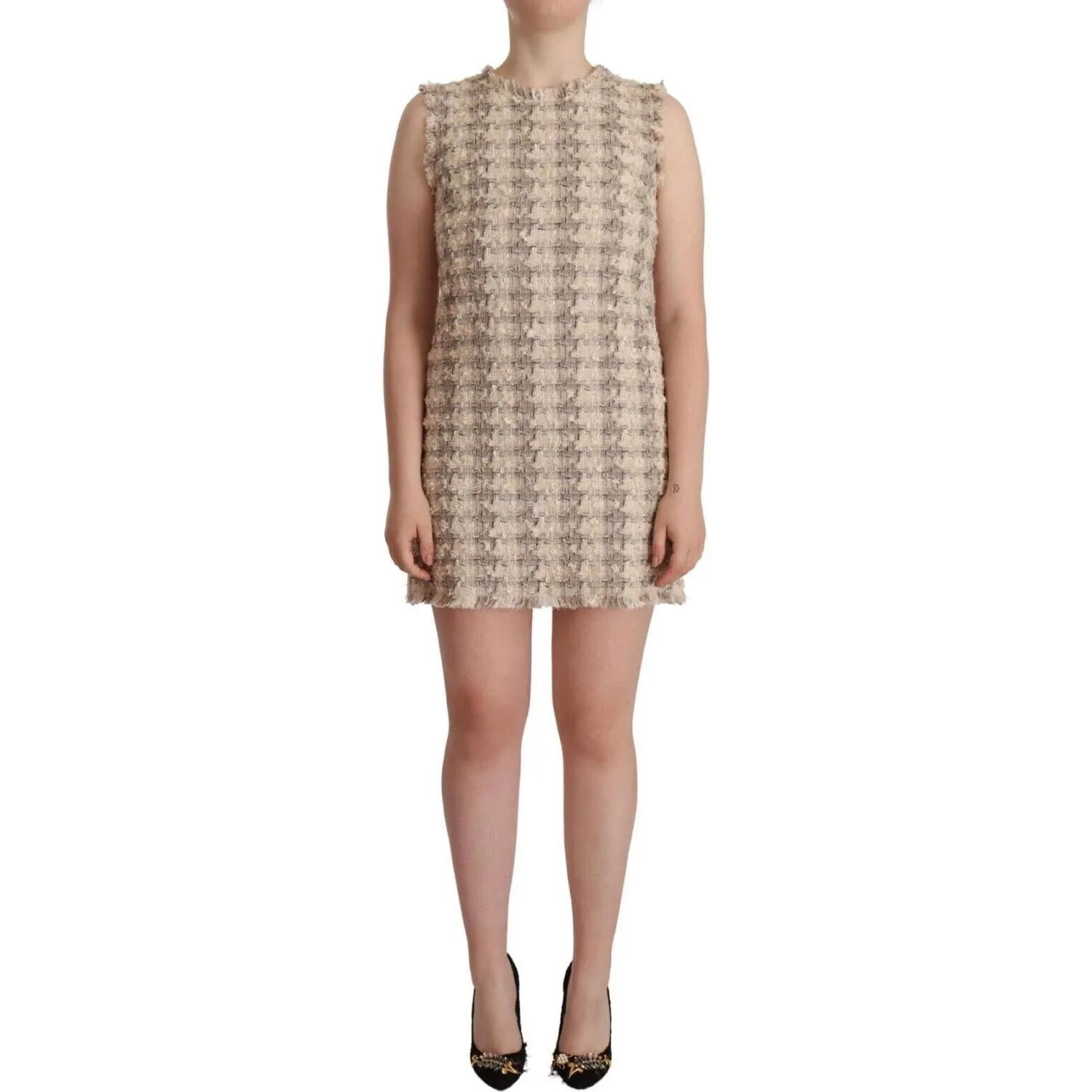 Dolce & Gabbana Chic Checkered Shift Mini Dress