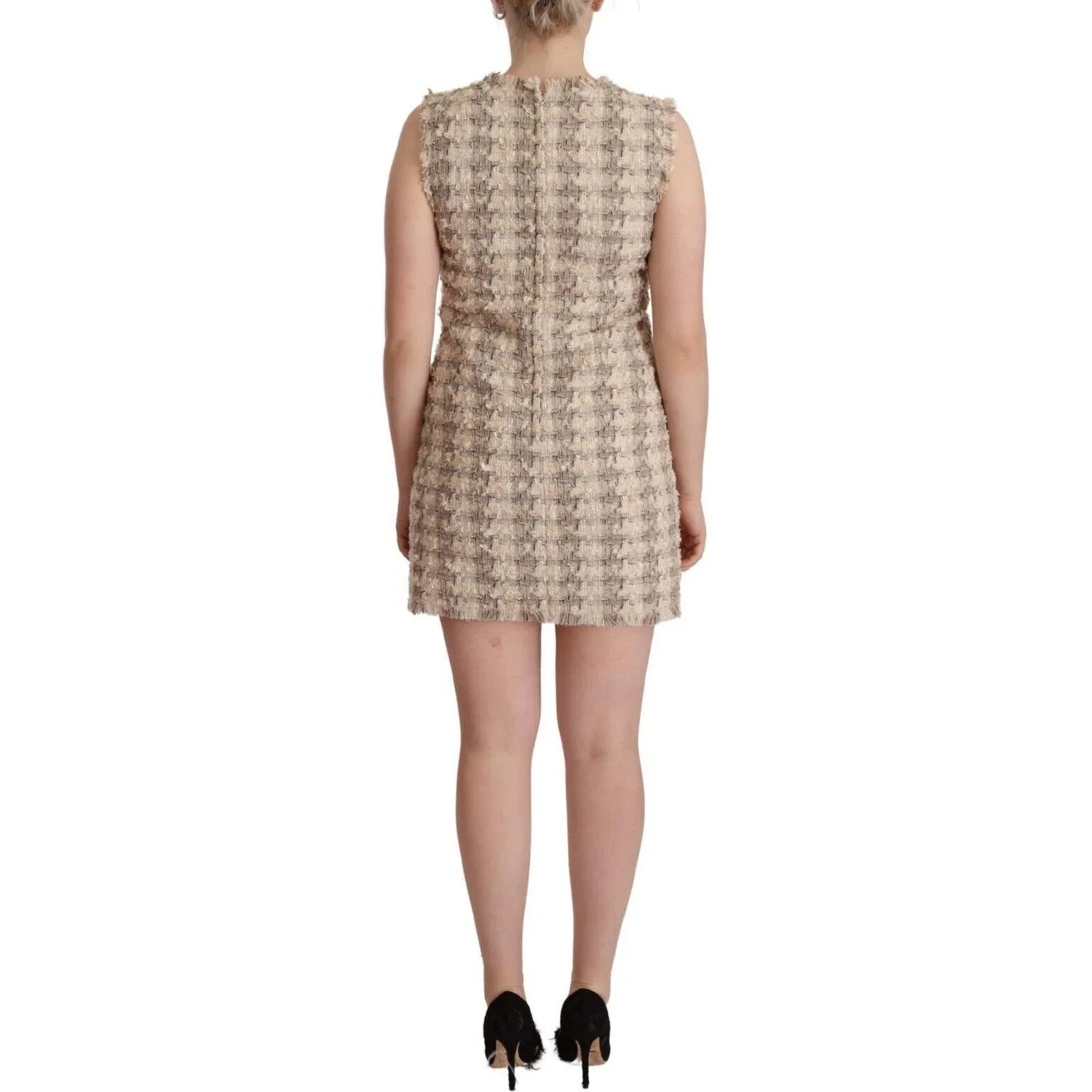 Dolce & Gabbana Chic Checkered Shift Mini Dress
