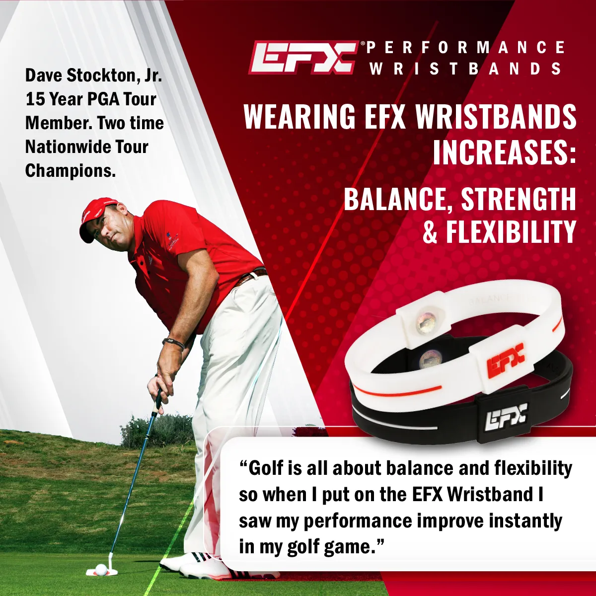 EFX Performance Sport Wristband made of 100% Pure Silicone w/2 Programmed Holograms for Increased Balance, Strength & Flexibility | See Chart for Sizing - Checkers (Black/White)