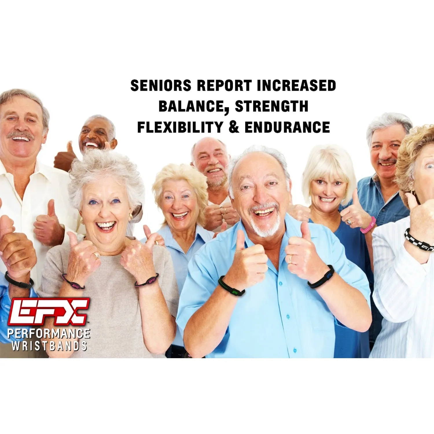 EFX Performance Sport Wristband made of 100% Pure Silicone w/2 Programmed Holograms for Increased Balance, Strength & Flexibility | See Chart for Sizing - Checkers (Black/White)