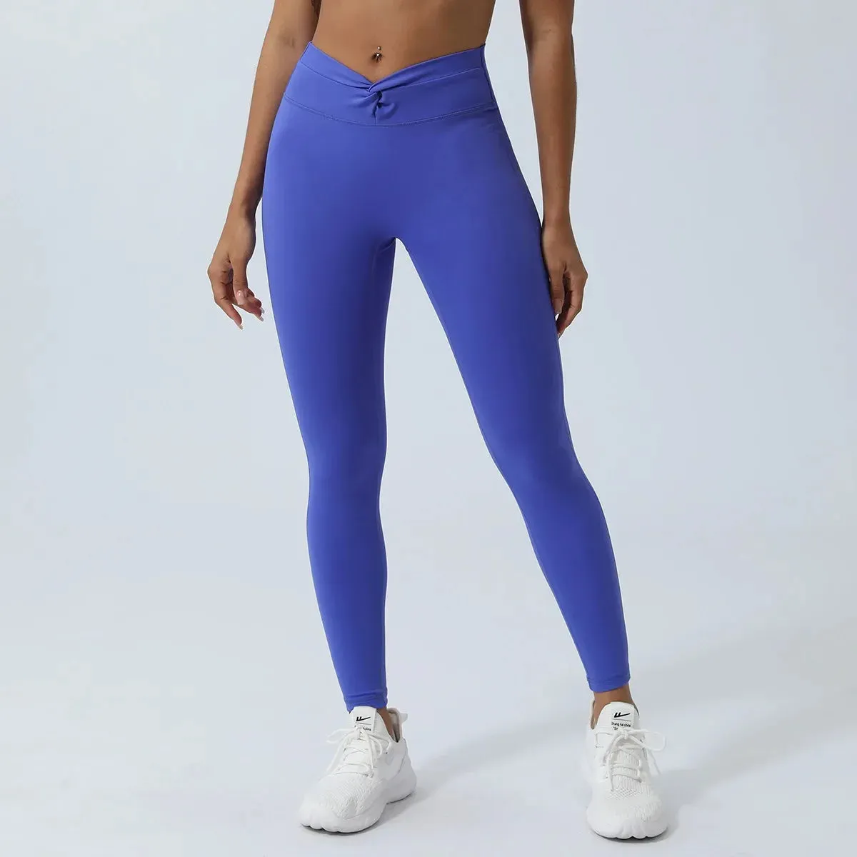 High Waist Cross Breathable Running Tights Yoga Clothes Sports Leggings