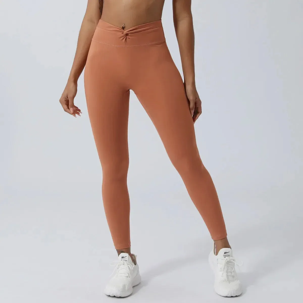 High Waist Cross Breathable Running Tights Yoga Clothes Sports Leggings