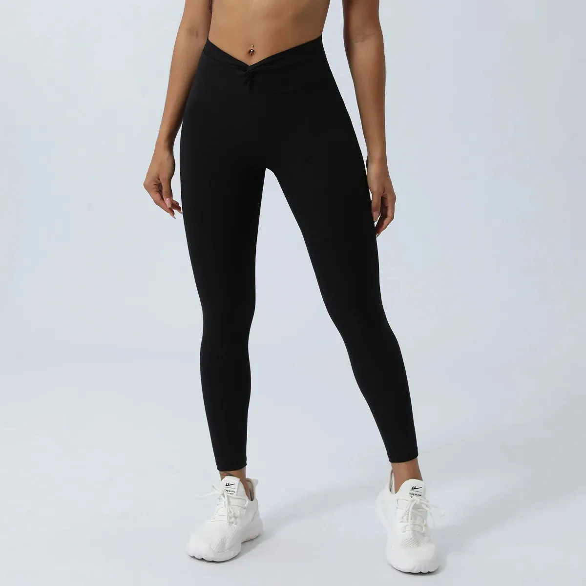 High Waist Cross Breathable Running Tights Yoga Clothes Sports Leggings