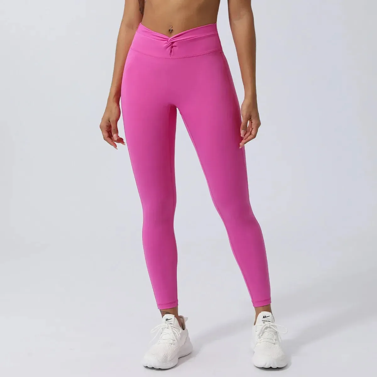 High Waist Cross Breathable Running Tights Yoga Clothes Sports Leggings