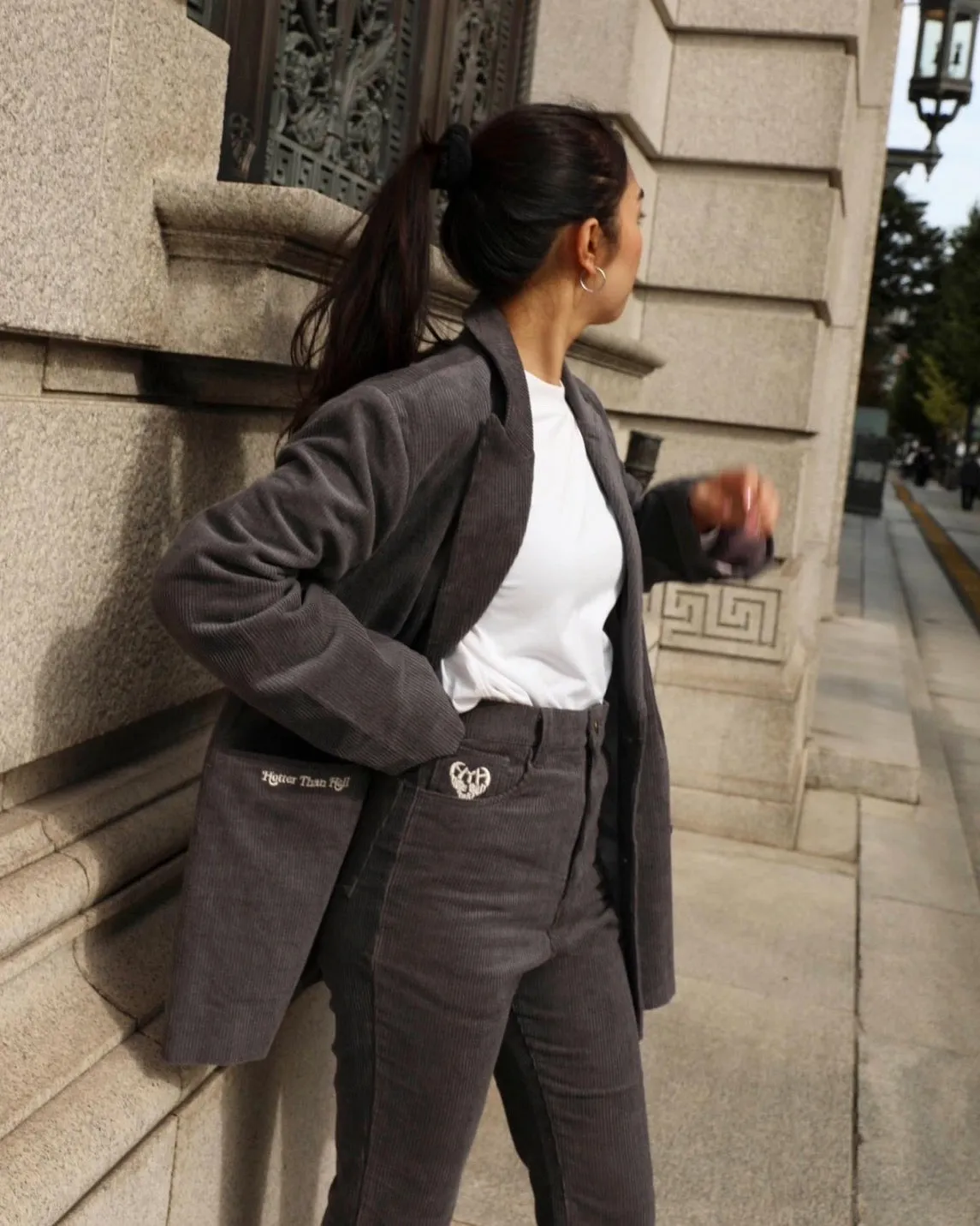 HTH original corduroy flare pants