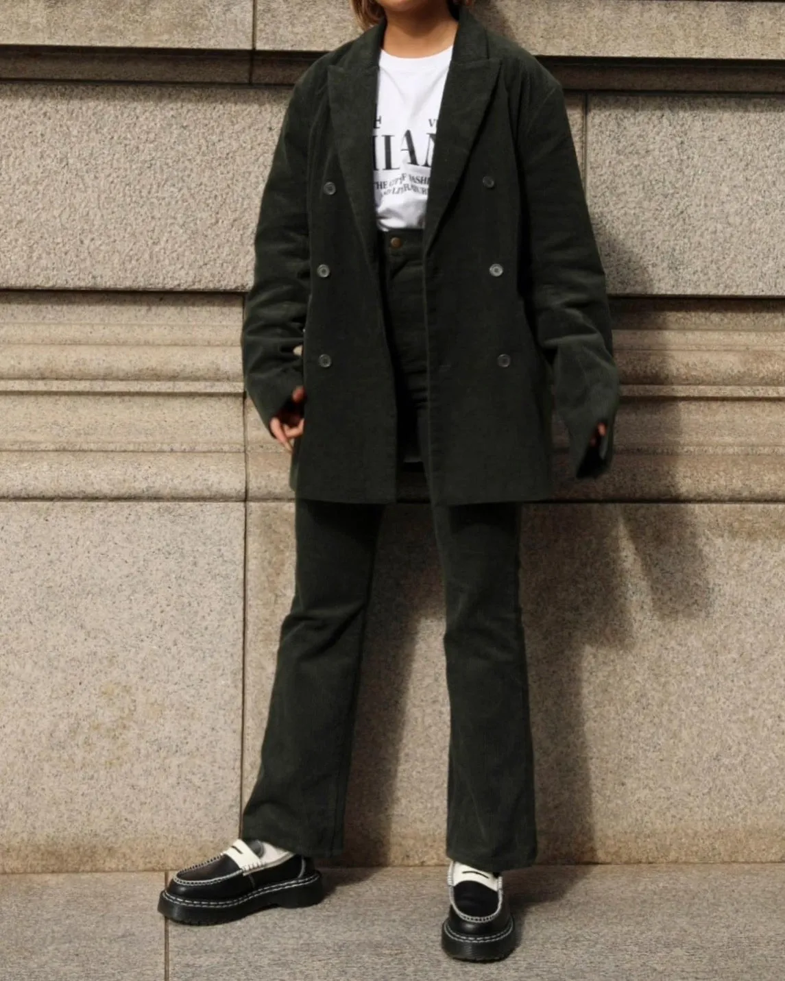 HTH original corduroy flare pants