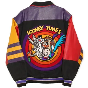 Here’s an optimized title for your e-commerce product:

Looney Tunes Vintage Leather Jacket by Jeff Hamilton - Size Large

This title includes key details that will attract potential buyers while being clear and descriptive.