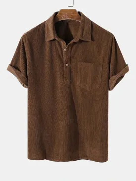 Men's Corduroy Short Sleeve Shirt