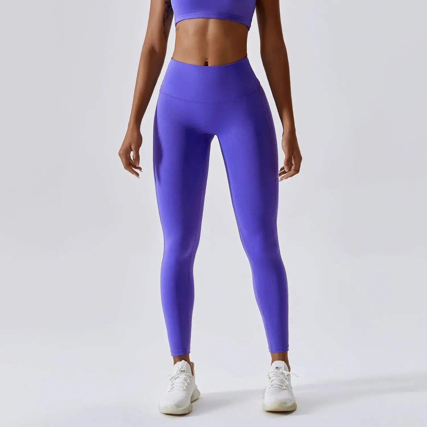Nude Feeling Stretch Gym Leggings Push Up Yoga Pants High Waist Training Sports Leggings