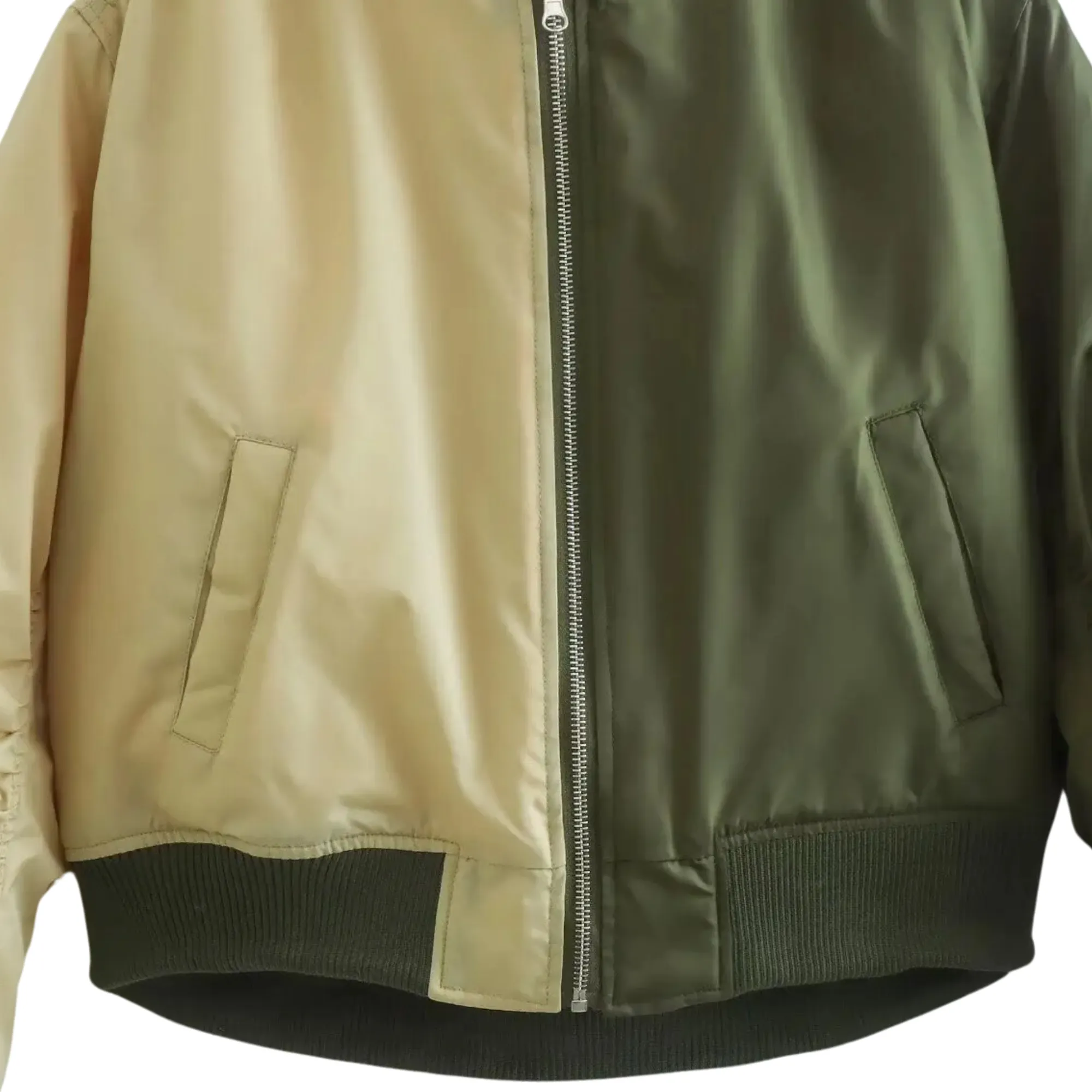 Pre Order:  Colorblock Pocket Zipper Bomber Jacket