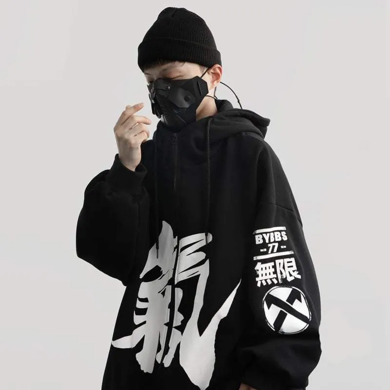 Japanese-Inspired High-Tech Zip-Up Hoodie with Advanced Features