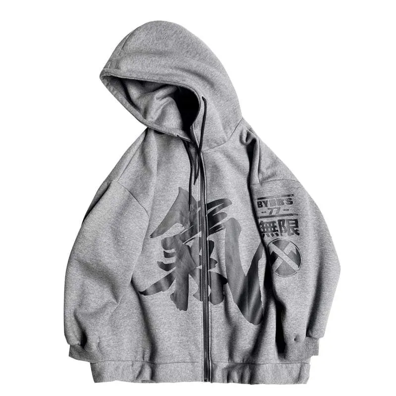 Japanese-Inspired High-Tech Zip-Up Hoodie with Advanced Features