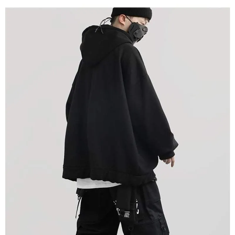 Japanese-Inspired High-Tech Zip-Up Hoodie with Advanced Features