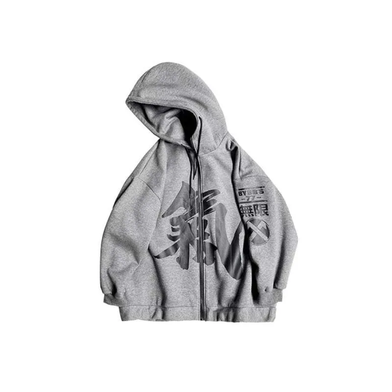 Japanese-Inspired High-Tech Zip-Up Hoodie with Advanced Features