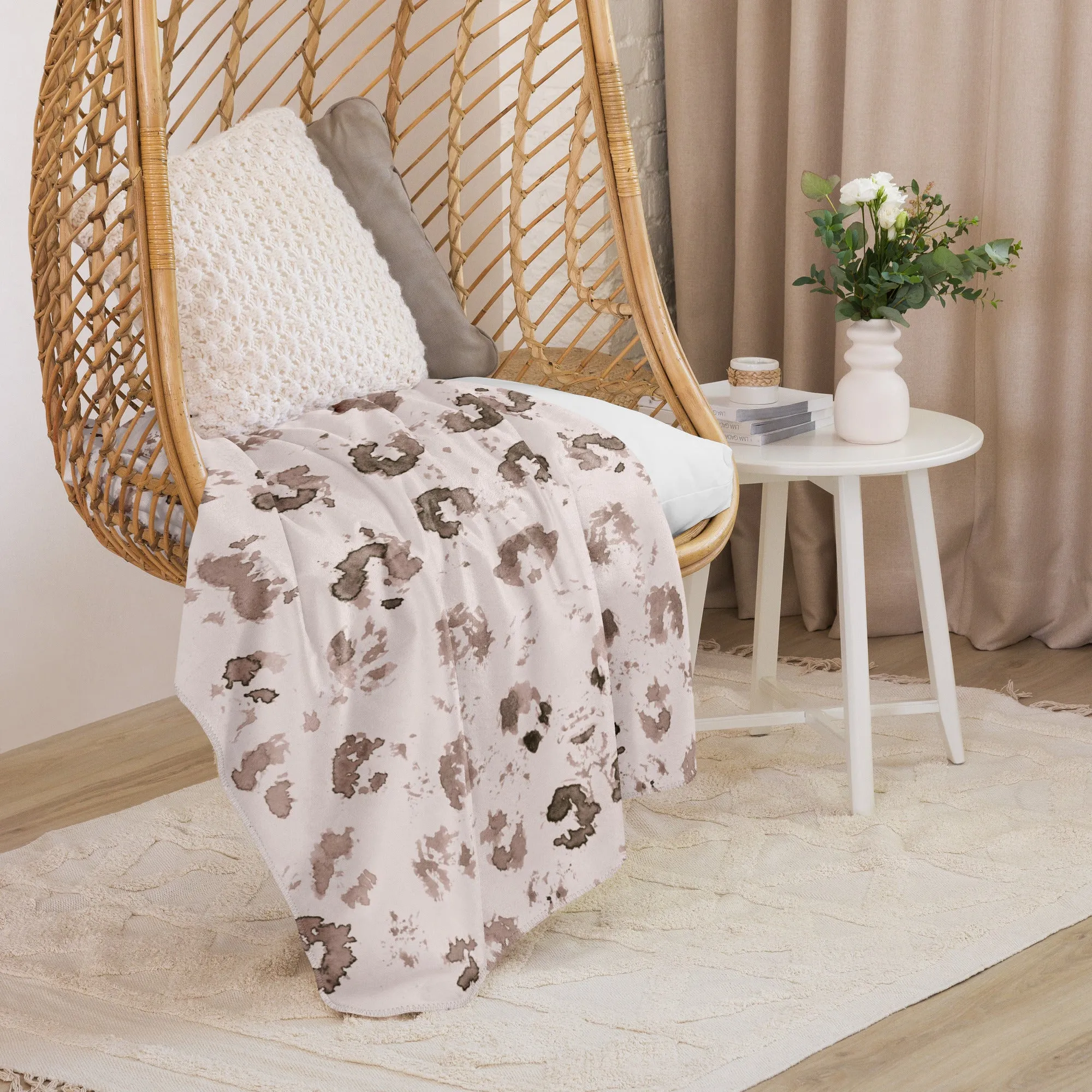 Trendy Animal Print Sherpa blanket lioness-love