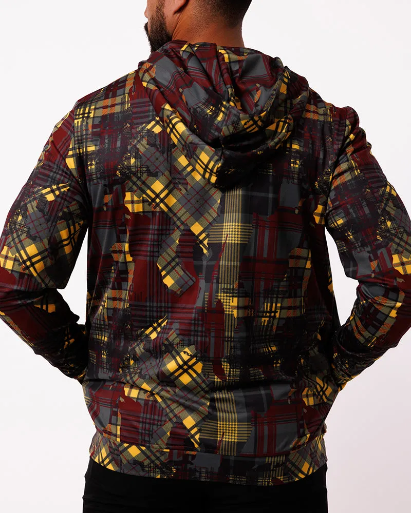 Twisted Tartan Zip Hoodie